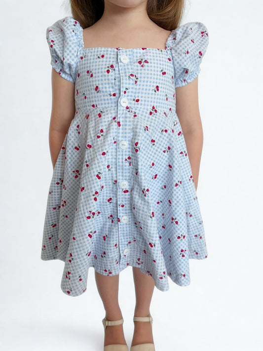 Cherry Gingham Dress