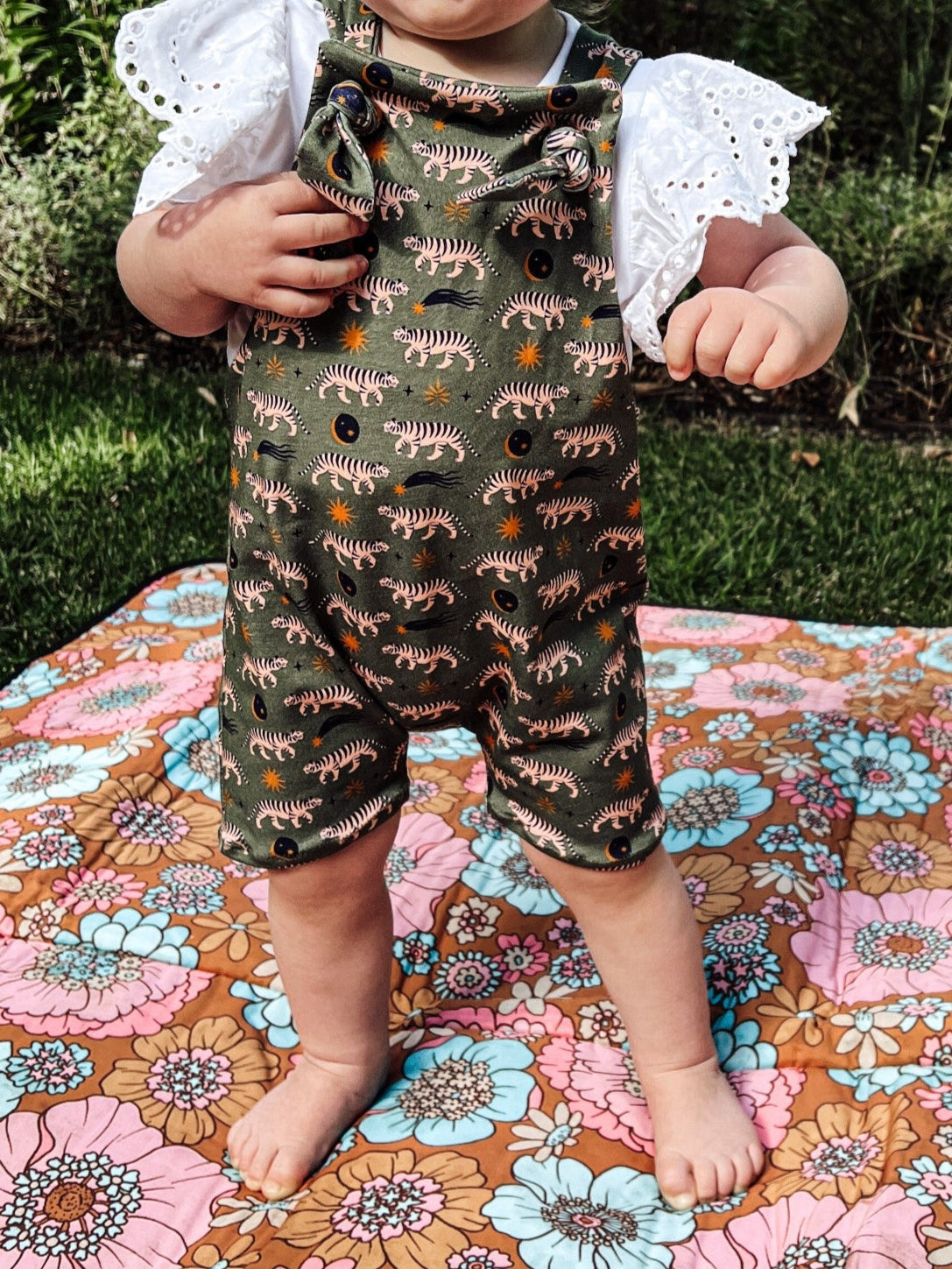Avery Tie Front Overalls