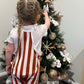 Mistletoe Tie Strap Overalls