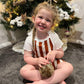 Mistletoe Tie Strap Overalls