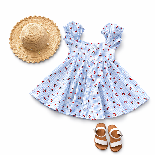Cherry Gingham Dress