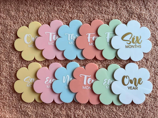 Floral Baby Milestone Discs